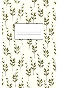 Leaves Pattern 5 X 8 100 Pages Dot Grid Journal Notebook