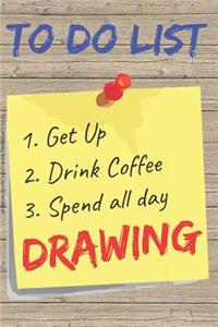 To Do List Drawing Blank Lined Journal Notebook