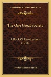 The One Great Society