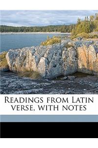 Readings from Latin Verse, with Notes