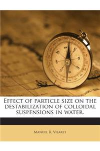 Effect of Particle Size on the Destabilization of Colloidal Suspensions in Water.