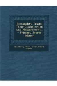 Personality Traits: Their Classification and Measurement...