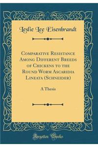 Comparative Resistance Among Different Breeds of Chickens to the Round Worm Ascaridia Lineata (Schneider): A Thesis (Classic Reprint)