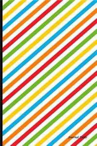 Journal Daily: Colorful Lines, Lined Blank Journal Book, 6 X 9, 150 Pages, Paperback,6