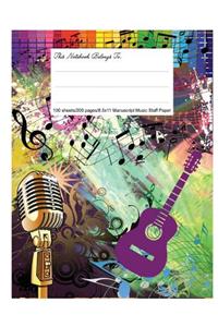 Staff Paper Blank Manuscript Musical Notebook, 12 Staves, 8.5.X 11, Music Lover