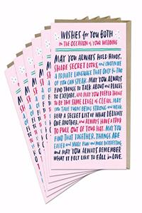 6-Pack Em & Friends Wishes For Wedding Card