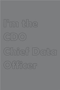 I'm the CDO-Chief Data Officer