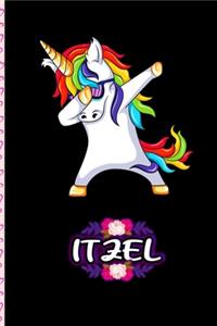 Itzel - Dabbing Unicorn personalized named Notebook