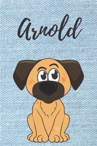 personalisiertes Notizbuch Hunde / Malbuch / Kritzelbuch / Tagebuch / Notizheft / Journal / DIN A5 / Geschenke Arnold