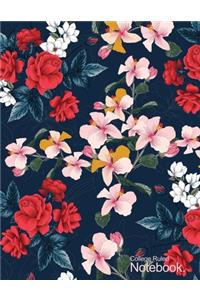 Notebook Girls Floral Cover, College Ruled paper