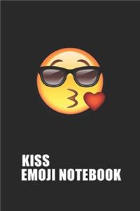 Kiss Emoji Emoticons Notebook Emoji Notebook, Blank Composition Book, Emoji Notebooks for Girls/Boys, Emoji School Supplies Notebook for School / Teacher / Office / Student