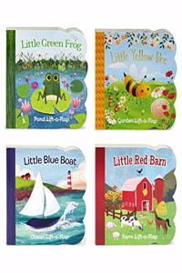 Blue Boat, Green Frog, Red Barn, Yellow Bee 4 Pack