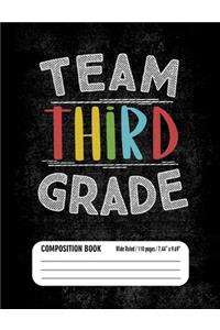 Team Third Grade Composition Book (Wide Ruled/ 110 pages/ 7.44x9.69)