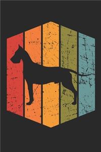 Retro Great Dane Notebook - Gift for Great Dane Lovers and Dog Owners - Vintage Great Dane Diary - Great Dane Writing Journal