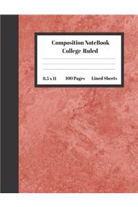 Composition Notebook College Ruled Lined Sheets