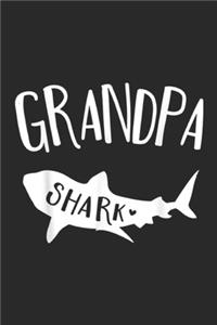 Grandpa Shark: Mens Grandpa Shark Halloween Christmas Father's Day Gift Matching Journal/Notebook Blank Lined Ruled 6x9 100 Pages