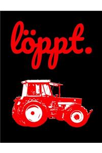 Löppt.