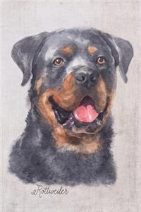 Rottweiler Dog Portrait Notebook