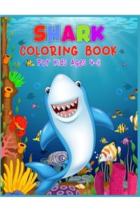 Shark Coloring Book For Kids Ages 4-8
