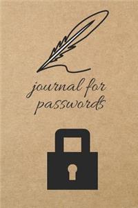 Journal for Passwords