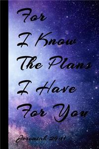 Jeremiah 29: 11 for I Know the Plans I Have for You