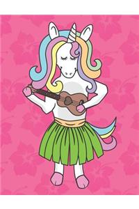 Ukulele Tabs Notebook with Tropical Unicorn