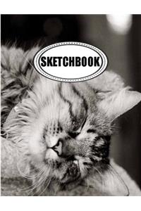 Sketchbook : Cat 01: 120 Pages of 8.5 x 11 Blank Paper for Drawing, Doodling or Sketching (Sketchbooks)
