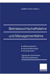 Betriebswirtschaftslehre Und Managementlehre