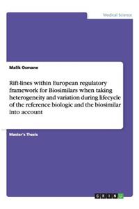 Rift-lines within European regulatory framework for Biosimilars when taking heterogeneity and variation during lifecycle of the reference biologic and the biosimilar into account