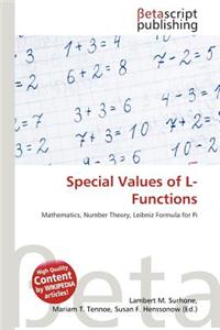 Special Values of L-Functions