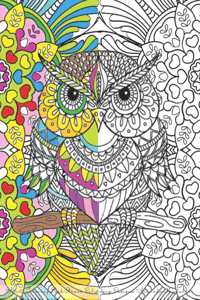 Adult Coloring Book Stress Relieving Designs Animals Mandalas