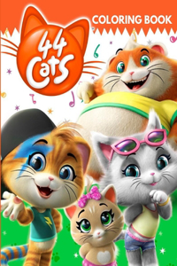 44 CATS Coloring Book