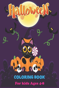 Halloween Coloring Book For Kids Ages 4-8