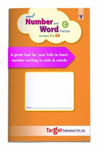 Nurture Number And Word Practice Book C - 1 To 20 | Writing Practice For 3 Year Old To 6 Years | Learn Number Names | Nursery Writing Books For Kids