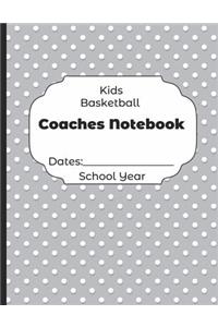 Kids Basketball Coaches Notebook Dates