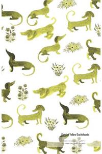 Garden Yellow Dachshunds Notebook Journal (Size 5,5" x 8,5"): 200 college-ruled pages (100 sheets)