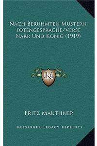 Nach Beruhmten Mustern Totengesprache/Verse Narr Und Konig (1919)