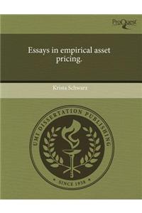 Essays in Empirical Asset Pricing.