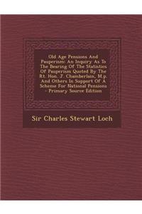Old Age Pensions and Pauperism