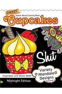Sweet Cupcakes Coloring Book Midnight Edition Vol.1