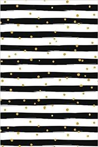 Gold Confetti and Stripes Journal