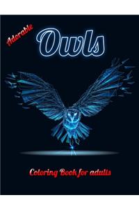 Adorable Owls Coloring Book for adults