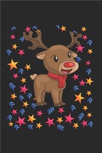 Christmas Reindeer Stars Notebook