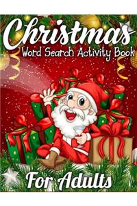 Christmas Word Search Activity Book for Adults