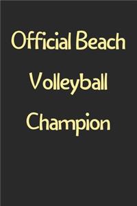Official Beach Volleyball Champion