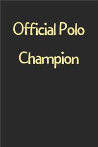Official Polo Champion