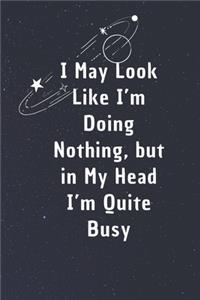 I May Look Like I'm Doing Nothing, but in My Head I'm Quite Busy