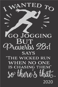 I Wanted To Go Jogging But Proverbs 28