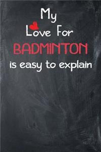 My Love for Badminton Is Easy to Explain