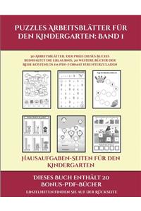 Hausaufgaben-Seiten für den Kindergarten (Puzzles Arbeitsblätter für den Kindergarten